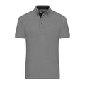 Polo Mens Plain light-melange/black / S - personalizzabile con logo