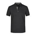 Polo Mens Plain nero / S - personalizzabile con logo