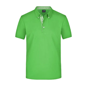 Polo Mens Plain verde / S - personalizzabile con logo