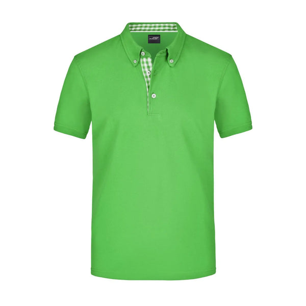 Polo Mens Plain verde / S - personalizzabile con logo