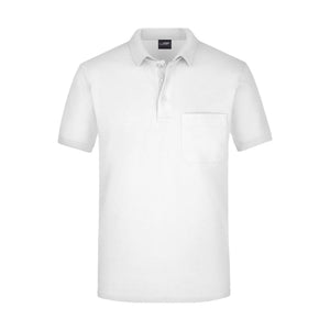Polo Mens Pocket bianco / S - personalizzabile con logo