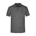 Polo Mens Pocket graphite / S - personalizzabile con logo