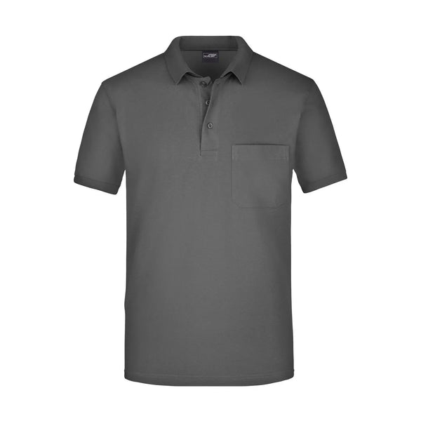 Polo Mens Pocket graphite / S - personalizzabile con logo