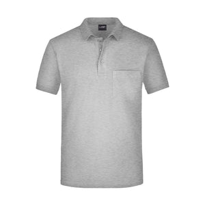 Polo Mens Pocket grigio / S - personalizzabile con logo
