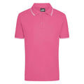 Polo Mens rosa / S - personalizzabile con logo