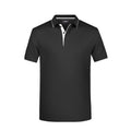 Polo Mens Stripe black/silver / S - personalizzabile con logo