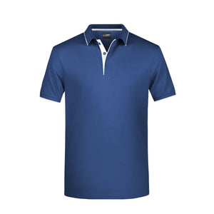 Polo Mens Stripe blu / S - personalizzabile con logo