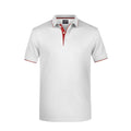 Polo Mens Stripe white/red / S - personalizzabile con logo