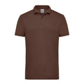 Polo Mens Workwear marrone / XS - personalizzabile con logo