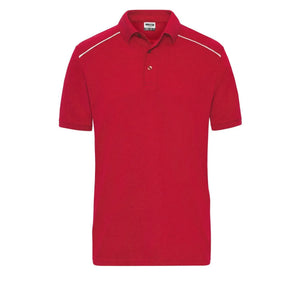 Polo Mens Workwear - Solid rosso / XS - personalizzabile con logo