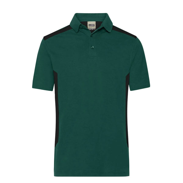 Polo Mens Workwear - Strong dark-green/black / XS - personalizzabile con logo