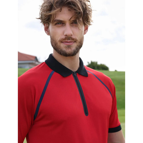 Polo Mens Zip - personalizzabile con logo