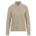 Polo My polo 180 Manica Lunga Donna beige / XS - personalizzabile con logo
