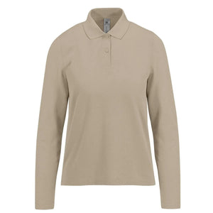 Polo My polo 180 Manica Lunga Donna beige / XS - personalizzabile con logo