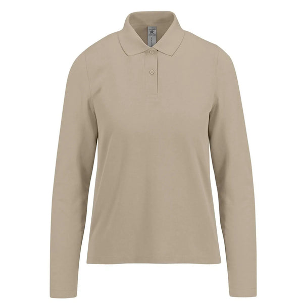 Polo My polo 180 Manica Lunga Donna beige / XS - personalizzabile con logo