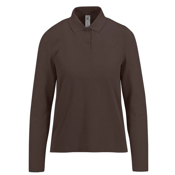 Polo My polo 180 Manica Lunga Donna marrone / XS - personalizzabile con logo