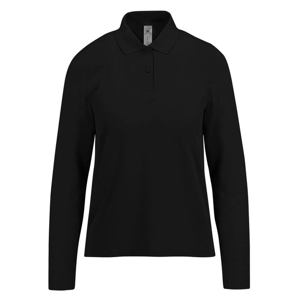 Polo My polo 180 Manica Lunga Donna nero / XS - personalizzabile con logo