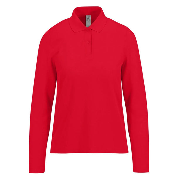 Polo My polo 180 Manica Lunga Donna rosso / XS - personalizzabile con logo
