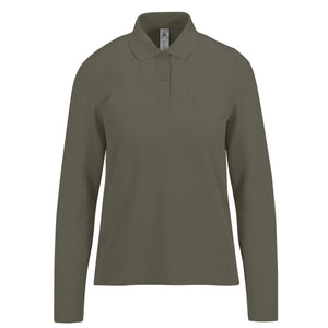 Polo My polo 180 Manica Lunga Donna verde / XS - personalizzabile con logo