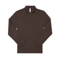 Polo My polo 180 Manica Lunga marrone / S - personalizzabile con logo