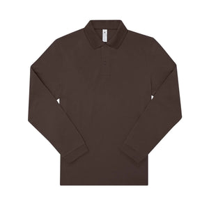 Polo My polo 180 Manica Lunga marrone / S - personalizzabile con logo
