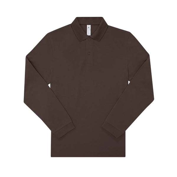 Polo My polo 180 Manica Lunga marrone / S - personalizzabile con logo