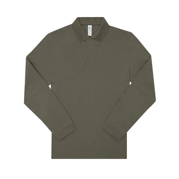 Polo My polo 180 Manica Lunga verde / S - personalizzabile con logo