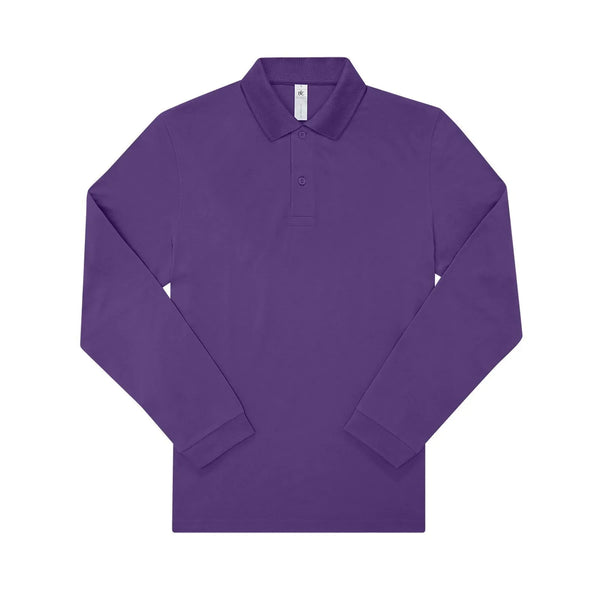 Polo My polo 180 Manica Lunga viola / S - personalizzabile con logo