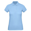 Polo Organic Donna azzurro / XS - personalizzabile con logo