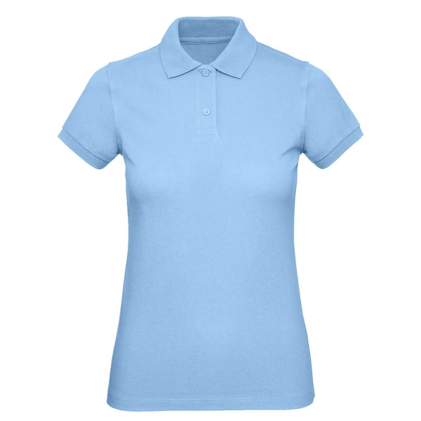 Polo Organic Donna azzurro / XS - personalizzabile con logo