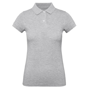Polo Organic Donna heather grey / XS - personalizzabile con logo