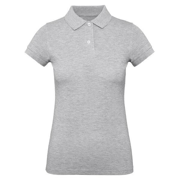 Polo Organic Donna heather grey / XS - personalizzabile con logo