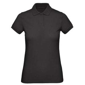 Polo Organic Donna nero / XS - personalizzabile con logo