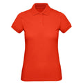 Polo Organic Donna rosso / XS - personalizzabile con logo