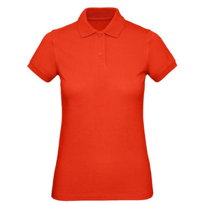 Polo Organic Donna rosso / XS - personalizzabile con logo