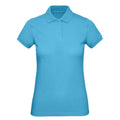 Polo Organic Donna very turquoise / XS - personalizzabile con logo