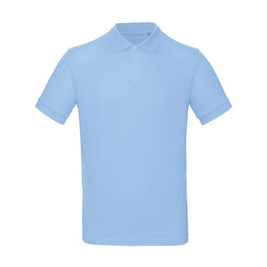 Polo Organic Uomo azzurro / S - personalizzabile con logo