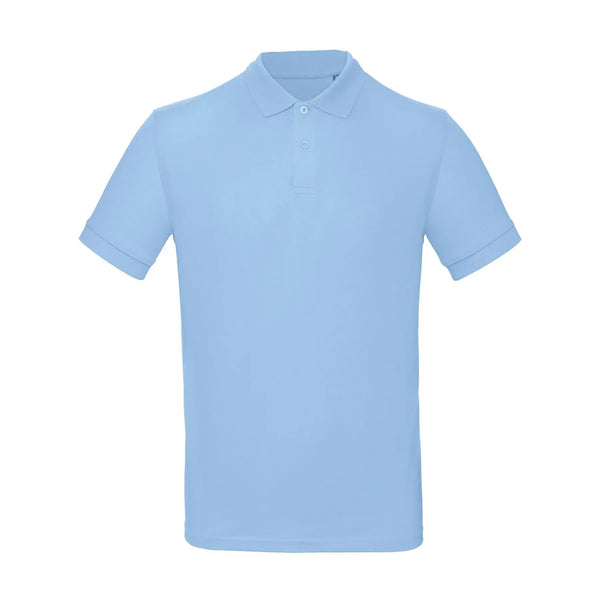 Polo Organic Uomo azzurro / S - personalizzabile con logo