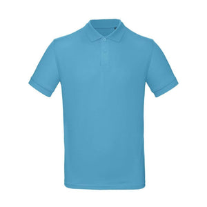 Polo Organic Uomo azzurro / S - personalizzabile con logo