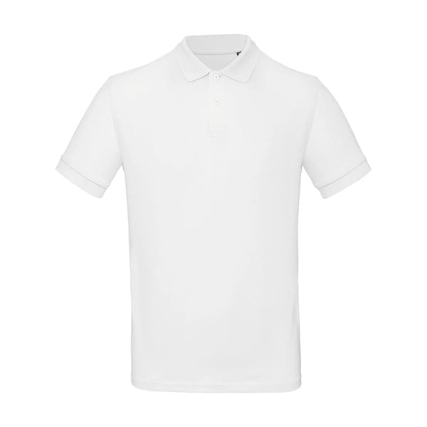 Polo Organic Uomo bianco / S - personalizzabile con logo