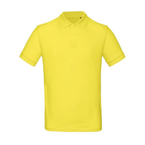 Polo Organic Uomo giallo / S - personalizzabile con logo