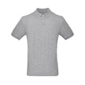 Polo Organic Uomo heather grey / S - personalizzabile con logo