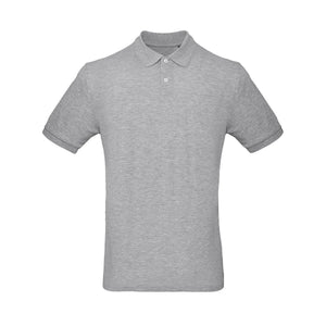 Polo Organic Uomo heather grey / S - personalizzabile con logo