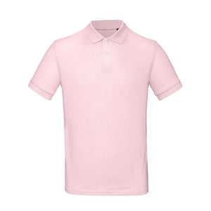 Polo Organic Uomo rosa / S - personalizzabile con logo