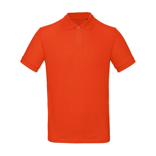 Polo Organic Uomo rosso / S - personalizzabile con logo