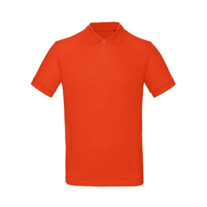 Polo Organic Uomo rosso / S - personalizzabile con logo