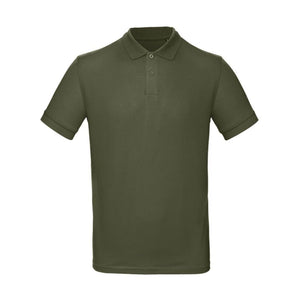 Polo Organic Uomo verde / S - personalizzabile con logo