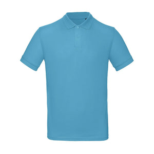 Polo Organic Uomo very turquoise / S - personalizzabile con logo