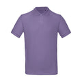 Polo Organic Uomo viola / S - personalizzabile con logo