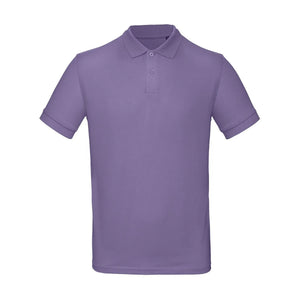 Polo Organic Uomo viola / S - personalizzabile con logo